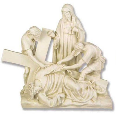 Jesus Falls The 3rd Time Station # 9 Fiberglass Outdoor Statue -  - F7749