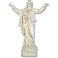 Jesus Sacred Heart Blessing 30in. High Lightweight Fiberglass Resin In/Outdoor Statue