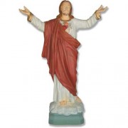 Jesus Sacred Heart Blessing 30"H Lightweight Fiberglass Resin Indoor/Outdoor Statue