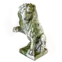 Lion Right Paw Up Fiberglass Resin Indoor/Outdoor Statuary