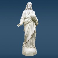Sacred Heart To The World 62in. - Lightweight Fiberglass Resin - Outdoor Statue