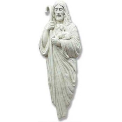 Good Shepherd With Lamb & Staff - Fiberglass - Outdoor Statue -  - F6642