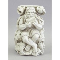 Titan Playing Pan Flute 15in. - Fiberglass Resin - Outdoor Statue