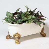 Antique Bathtub Planter Fiberglass Resin Indoor/Outdoor Garden / Patio Statue
