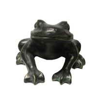 Large Garden Frog 12in. High - Fiberglass Resin - Indoor/Outdoor Statue