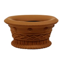 Oval Basket 9.5in. Fiberglass Resin Indoor/Outdoor Garden / Patio Statue