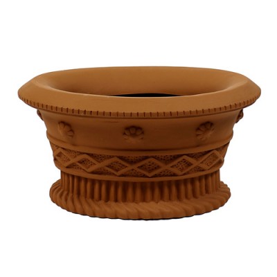 Oval Basket 9.5in. Fiberglass Indoor/Outdoor Garden Statue -  - F60104