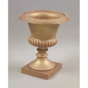 Smooth Patio Urn 19x23.5in. High - Fiberglass Resin - Indoor/Outdoor