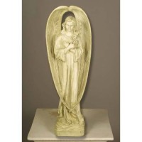 Calabria Angel 27in. Lightweight Fiberglass Resin Indoor/Outdoor Garden