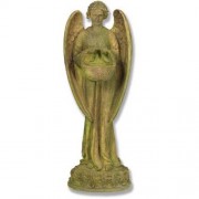 Angel With Basket 26in. High  Lightweight Fiberglass Resin Indoor/Outdoor Statuary
