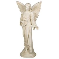 Angel Flora 38 Inch Lightweight Fiberglass Resin Indoor/Outdoor Statue/Sculpture