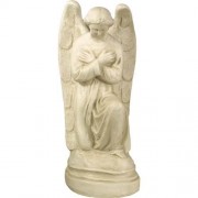 Angel St Anne Hands Cross 21in. - Lightweight Fiberglass Resin - Outdoor Statue