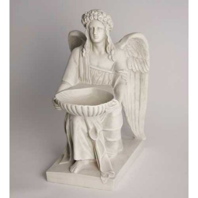 Angel w/Dish 19in. - Fiberglass - Indoor/Outdoor Garden Statue - - F8434-19 Angel w/Dish 19in. - Fiberglass - Indoor/Outdoor Garden Statue - - F8434-19