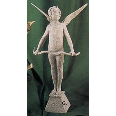 Cupid Vici w/Bow Large 24in. - Fiberglass Resin - Outdoor Statue - - F379 Cupid Vici w/Bow Large 24in. - Fiberglass Resin - Outdoor Statue - - F379