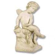 Single Cherub 21in. - Fiberglass Resin - Indoor/Outdoor Garden Statue