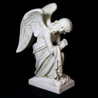 Kneeling Angel Praying Lightweight Fiberglass Resin Indoor/Outdoor Church Statuary