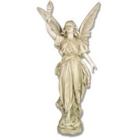 Angel Of Light - Right 45in. - Lightweight Fiberglass Resin - Outdoor Statue