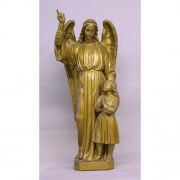 Guardian Angel & Child 26in. - Lightweight Fiberglass Resin - Outdoor Statue