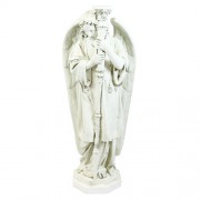 Majestic Guardian Angel - Left facing 52 In. - Lightweight Fiberglass Resin - Statue