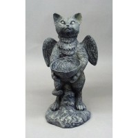 Sebastian Cat Angel 21in. - Fiberglass Resin - Indoor/Outdoor Statue