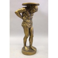 Atlas Table Support on back Large. - Fiberglass Resin - Indoor/Outdoor Garden Statue