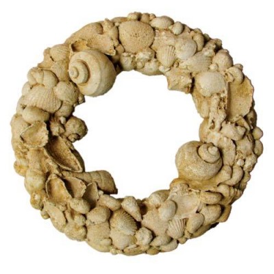 Shell Wreath Fiber Stone Resin Indoor/Outdoor Garden Statue/Sculpture -  - FS8730