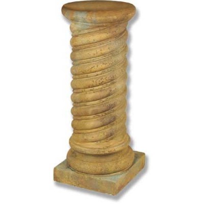 Twisted Riser Stand Pedestal Statue Base 26in. Fiber Stone Statue -  - FS7888