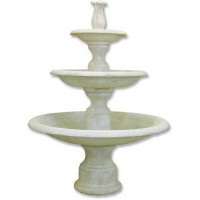 Balustrade 3 Tier Fountain - Fiberglass Resin - Indoor/Outdoor Statue