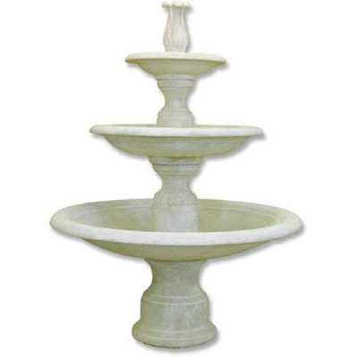 Balustrade 3 Tier Fountain - Fiber Stone Resin - Indoor/Outdoor Statue -  - FS0151