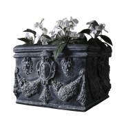 English Square Pot 11in. Fiberglass Resin Indoor/Outdoor Garden / Patio