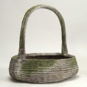 Farm Basket 19 Inch Fiberglass Resin Indoor/Outdoor /Sculpture