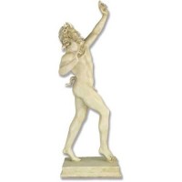 Dancing Faunus Pompeii 31in. Fiberglass Resin Indoor/Outdoor Statue