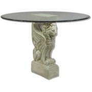 Winged Lion Console Statue Display Base/Riser 32in. - Lightweight Fiberglass Resin