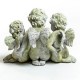 Three Cherub Birdfeeder Fiber Stone Resin Indoor/Outdoor Statuary -  - FSPS2797