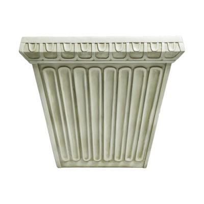 Fluted Square Pot 11.5in. Fiberglass Outdoor Garden Statue -  - F60032