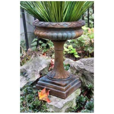 High Neck Urn 16in. Fiberglass Indoor/Outdoor Garden -  - F34009