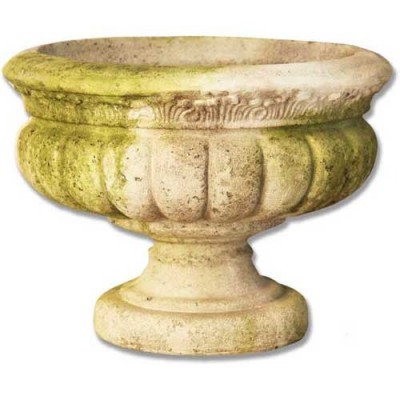Windy Sand Fluted Urn 12in. High  Fiberglass Indoor/Outdoor Garden -  - F103