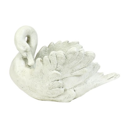 Swan Planter 16in. Fiberglass Indoor/Outdoor Garden -  - F7031
