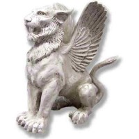 Mystical Griffin 8in. High  Fiberglass Resin Indoor/Outdoor Garden