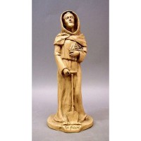 Saint Fiacre 12in. - Lightweight Fiberglass Resin - Indoor/Outdoor Church Statuary