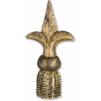 Fleur De Lis Tassel Fiberglass Resin Indoor/Outdoor Statue/Sculpture