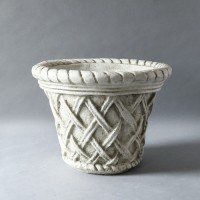 Lattice Pot Large 15in. Fiberglass Resin Indoor/Outdoor Garden / Patio