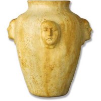 Four Face Pot 21 H Fiberglass Resin Indoor/Outdoor Garden / Patio Statue
