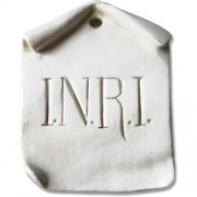 Inri For Chuch Crucifix 5in. High 4 Wide - Lightweight Fiberglass Resin - Statue