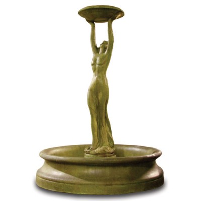 Cecilia Fountain 72in. High - Fiber Stone Resin - Outdoor Statue -  - FS7869