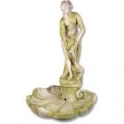 Venus Bath Fountain On Seashell 50in. Fiberglass Resin Outdoor Statue