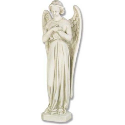 Angel In Cari Cross-25in. Fiberglass Indoor/Outdoor Garden -  - HF7384