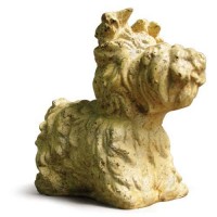Yorkie Dog for Frontdoor / Porch Steps - Fiberglass Resin - Indoor/Outdoor Statue/Sculpture