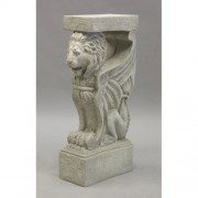 Winged Lion Consol Statue Display Base/Riser F1175 - Lightweight Fiberglass Resin