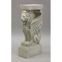 Winged Lion Consol Statue Display Base/Riser F1175 - Lightweight Fiberglass Resin